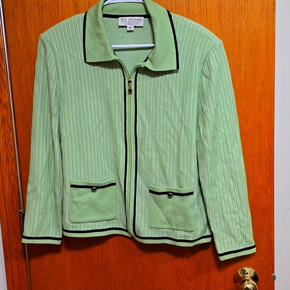 St. John Zip Cardigan